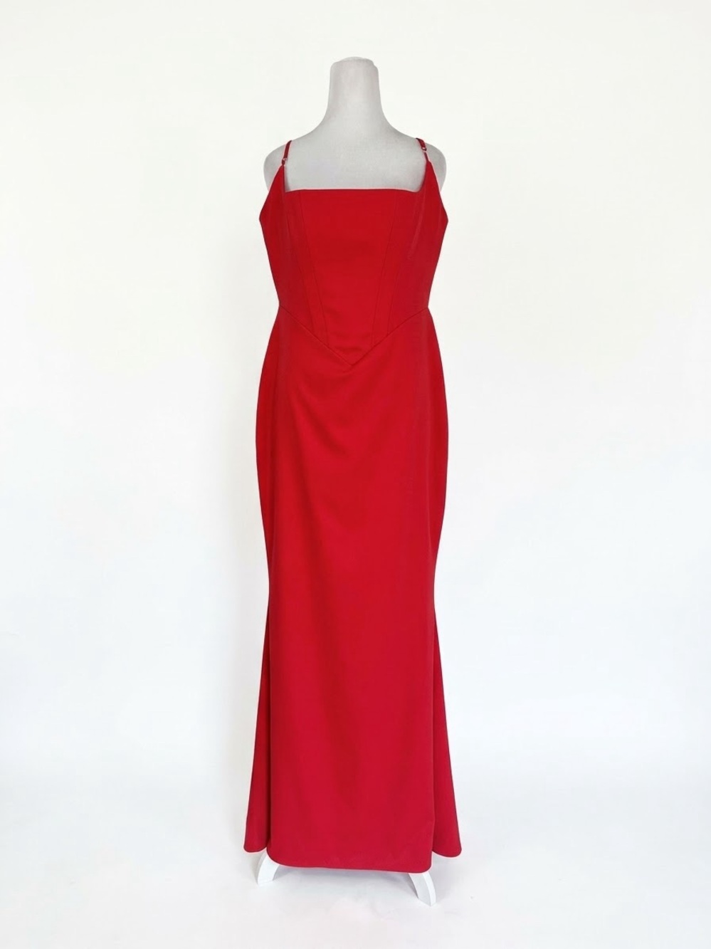 House Of CB Olivette Red Satin Corset Maxi Dress Size L+ Large Plus Cup Gown
